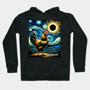 Chickens Eclipse Expedition: Quirky Tee for Farmyard Enthusiasts Hoodie